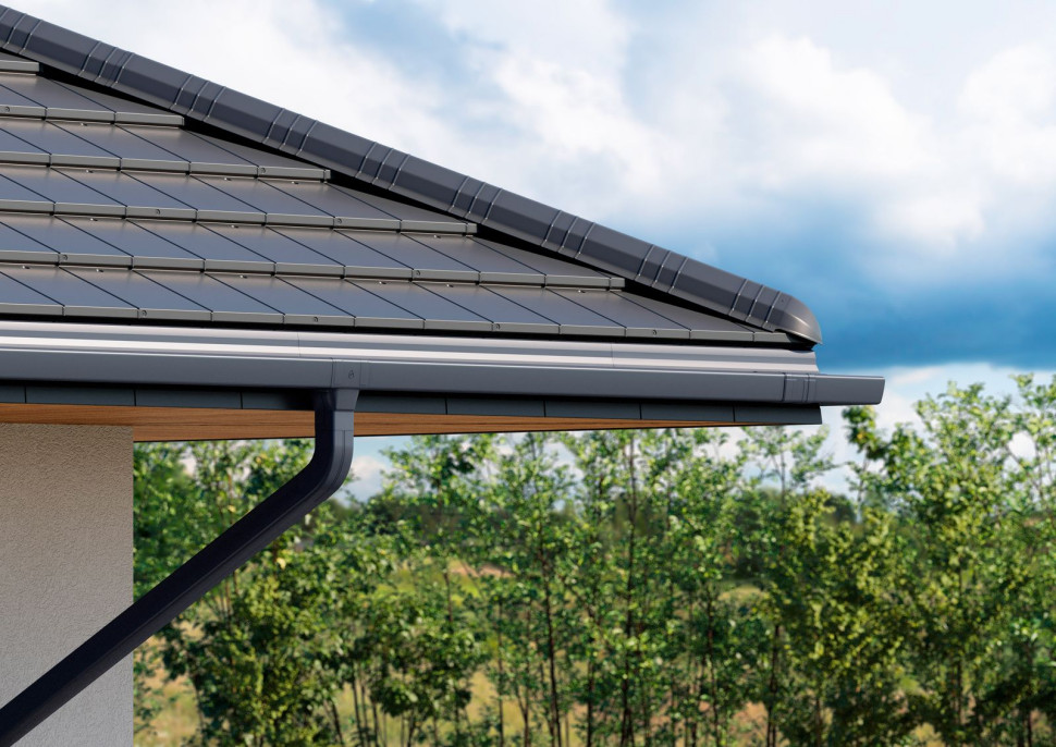 Blachodachówka modułowa Garda i system rynnowy Flamingo iQ