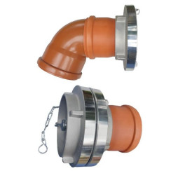 Szybkozłącze ogrodzeniowe z kielichem PVC pod rury 110 mm + pokrywa