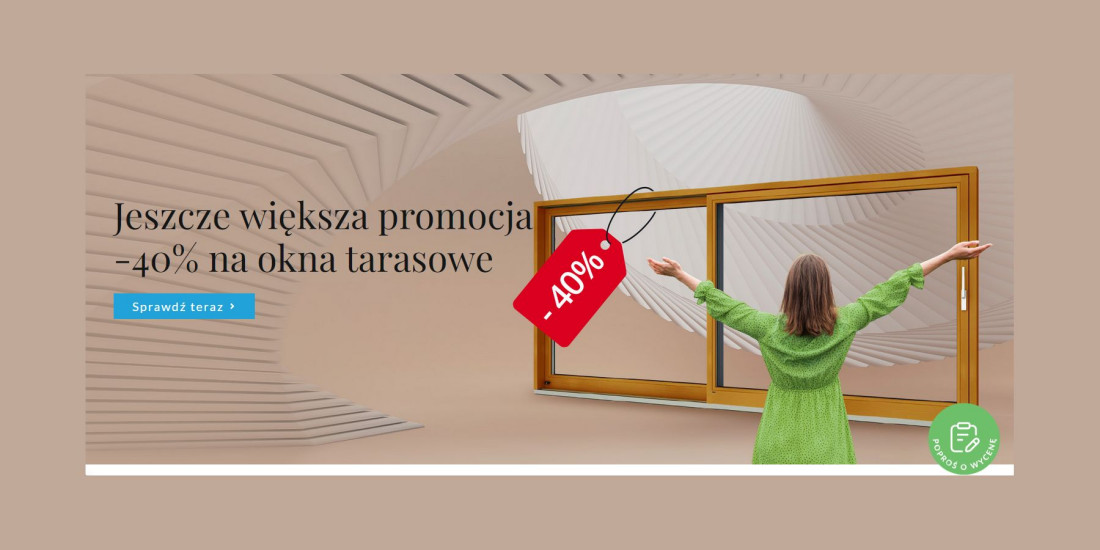 Promocja -40% na okna tarasowe Sokółka