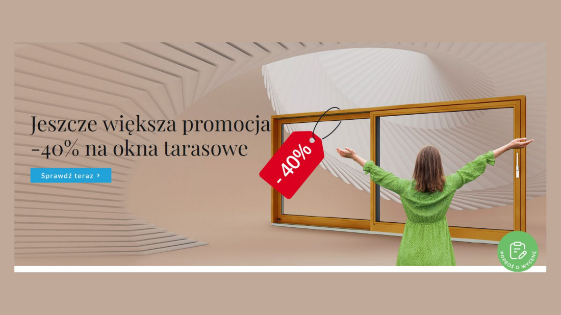 Promocja -40% na okna tarasowe Sokółka