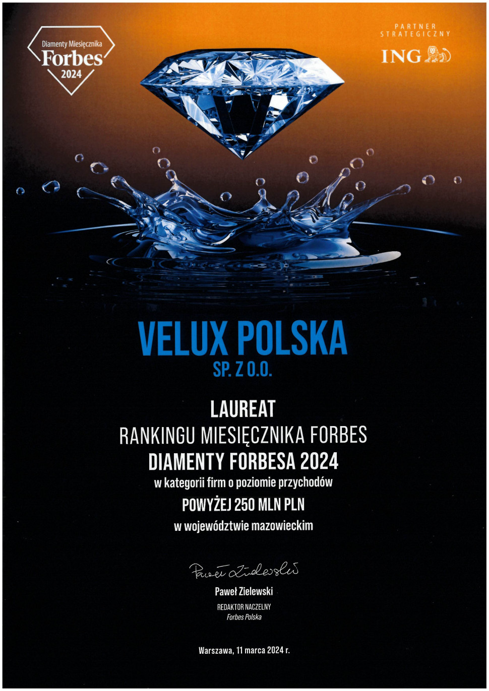 Dyplom Diamenty Forbes