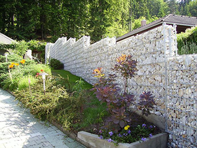 Architektura gabionowa na słupku RP fit D.