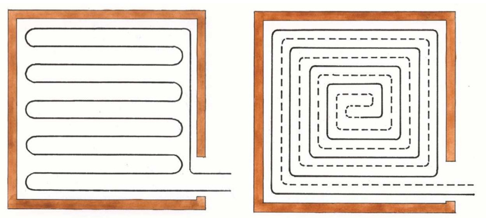 Układu i stopnia zagęszczenia rur nie można już później zmienić. Dlatego trzeba o tym zadecydować już na etapie projektu ogrzewania.