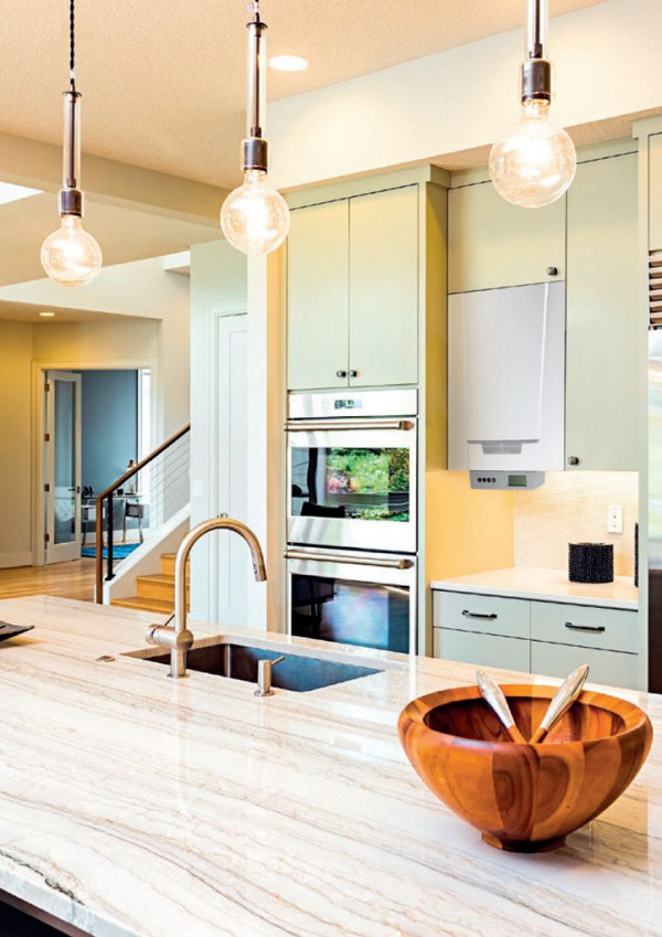 Kocioł gazowy dwufunkcyjny w kuchni