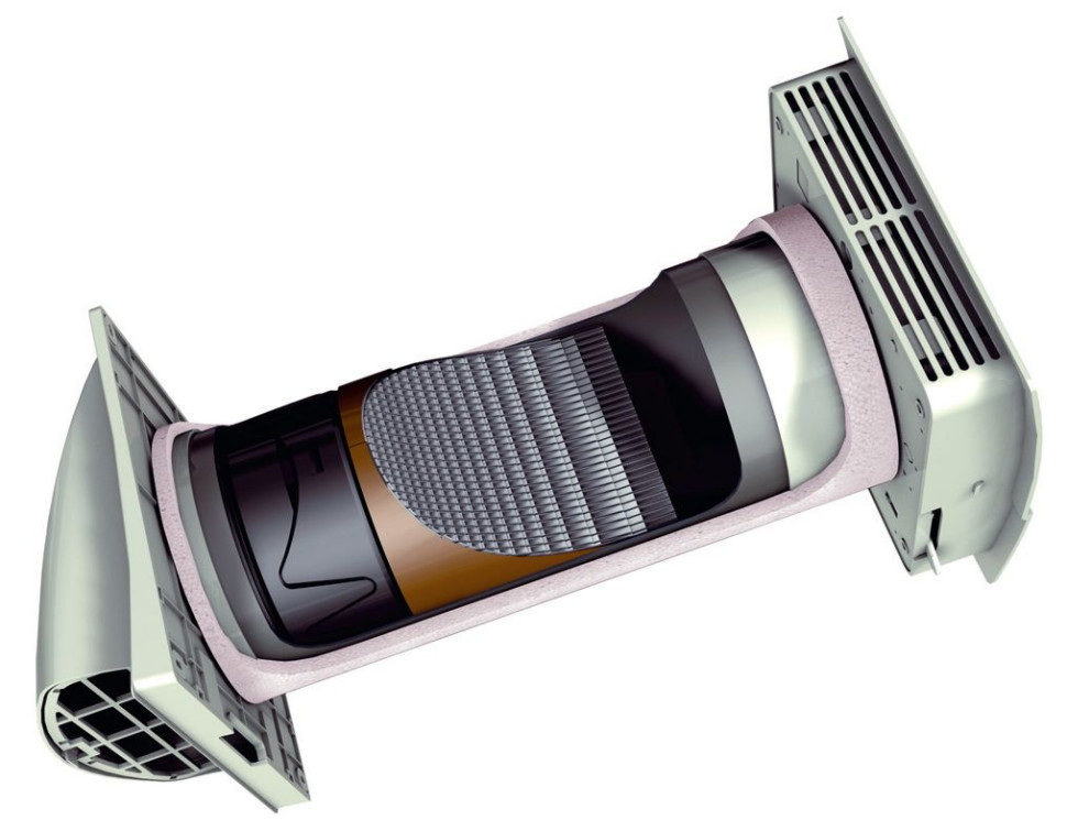 W wentylacji decentralnej, wykorzystujemy urządzenia przypominające miniaturowe rekuperatory