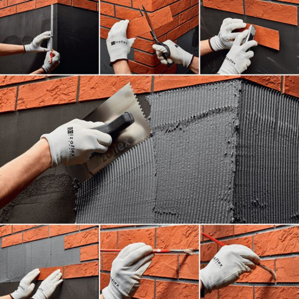 Mocowanie do ściany płytek elewacyjnych