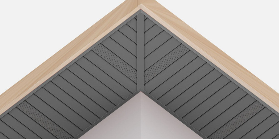 Wykończenie narożnika budynku listwą H