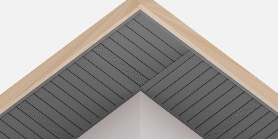 Wykończenie narożnika budynku listwą H