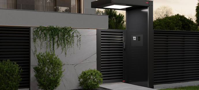 Zwiększ bezpieczeństwo swojego domu z EQ Entrance - funkcjonalnym słupkiem furtkowym