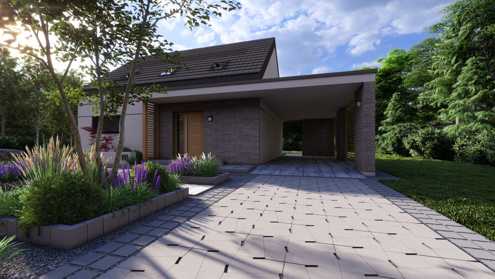 Podjaz ułożony z kostki Senso Eco Aquaton marki Semmelrock