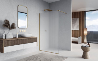 WALK-IN EASY w szczotkowanym złocie ze szkłem LINA