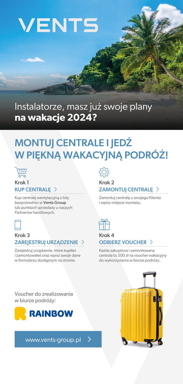 Wakacje z Vents. Promocja dla instalatorów