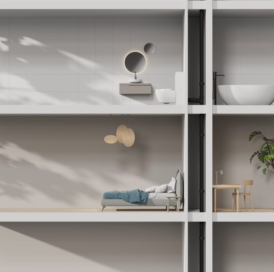 Fragment pionu z wiodczną kanalizacją niskoszumową Master3Plus 