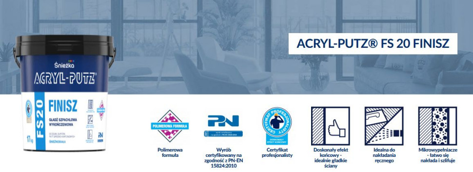 ACRYL-PUTZ® FS 20 FINISZ - Gładź Szpachlowa Wykończeniowa 