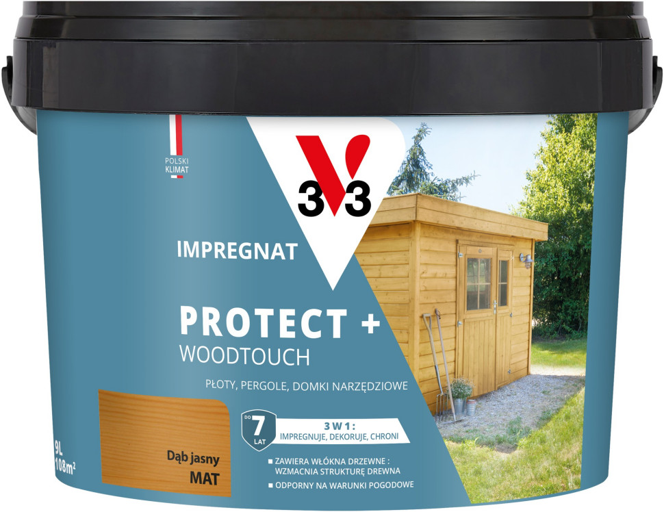 Impregnat do drewna Protect + Woodtouch mat V33