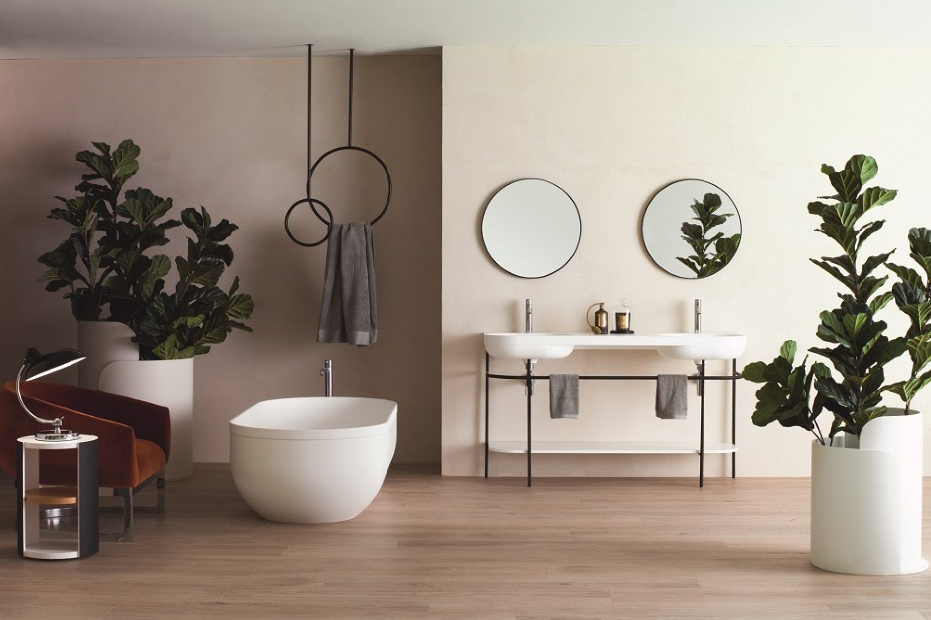 Kompozyty KRION znajdują zastosowanie w różnorodnych wnętrzach od kuchni po biura i recepcje.