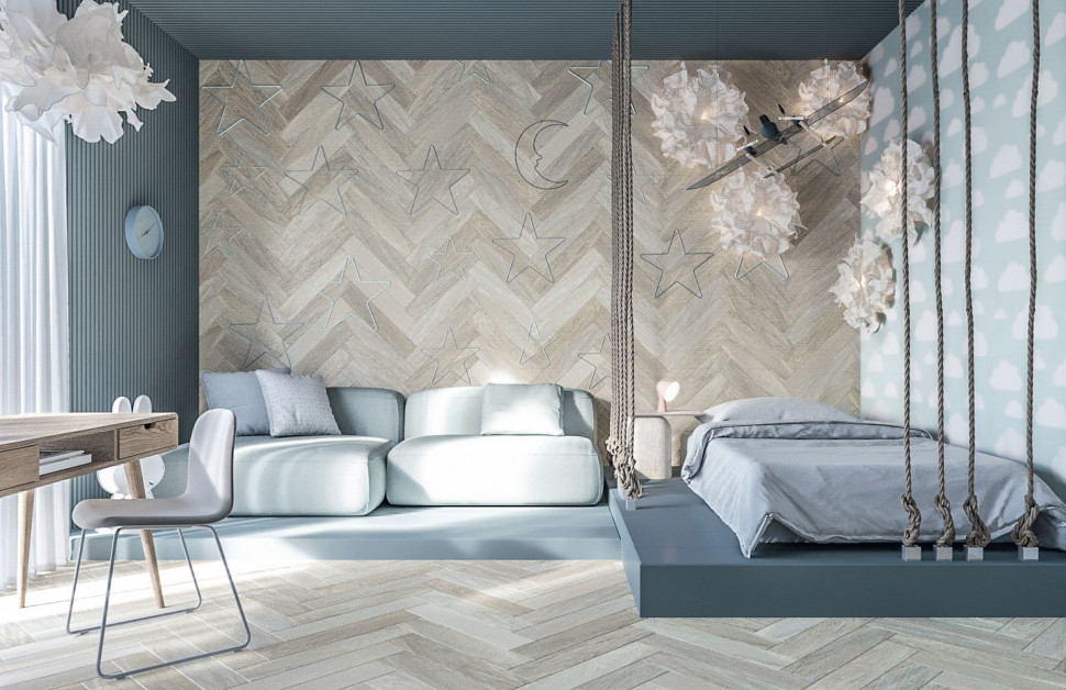 Drewniana posadzka w sypialni