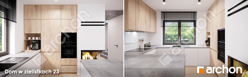 Dom w zielistkach 23 - wizualizacja wnętrz