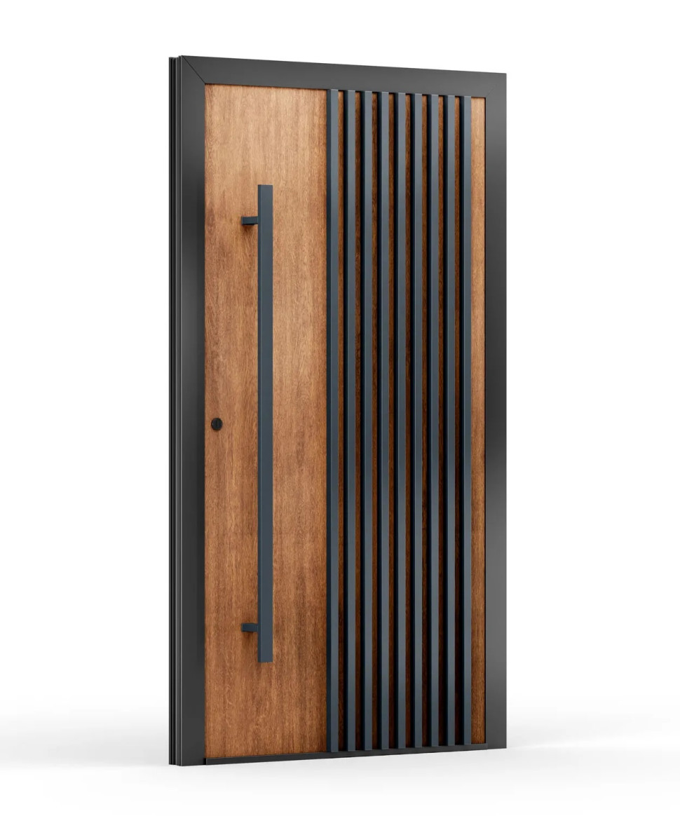 Connecticut - linia produktów stworzona dla miłośników ozdobnych dekorów z naturalnego drewna oraz pionowych lameli aluminiowych.