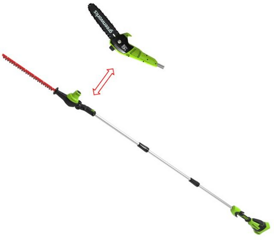 40V pilarka/nożyce do żywopłotu na wysięgniku Greenworks GD40PSH