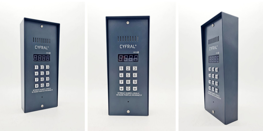Nowe panele domofonowe Serii PC-3000 od CYFRAL - antracytowy kolor w stałej ofercie