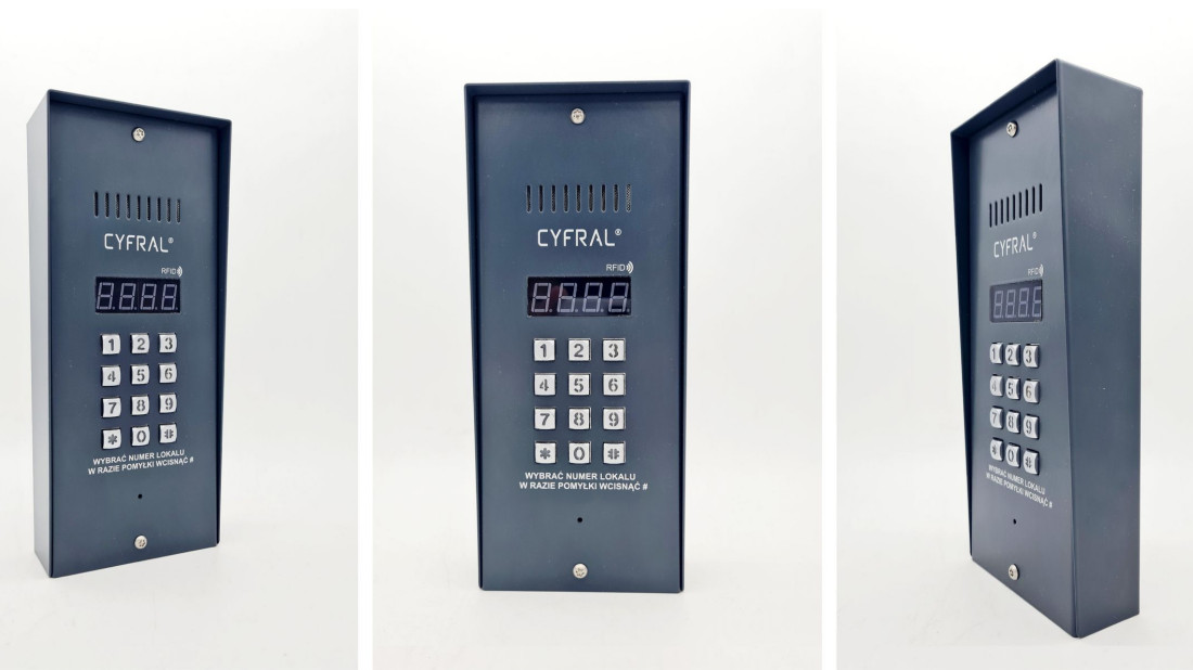 Nowe panele domofonowe Serii PC-3000 od CYFRAL - antracytowy kolor w stałej ofercie