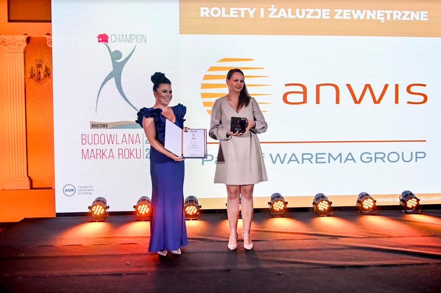 ANWIS Brązowegym Championem i Budowlaną Marą Roku 2024 w branży osłon zewnętrznych