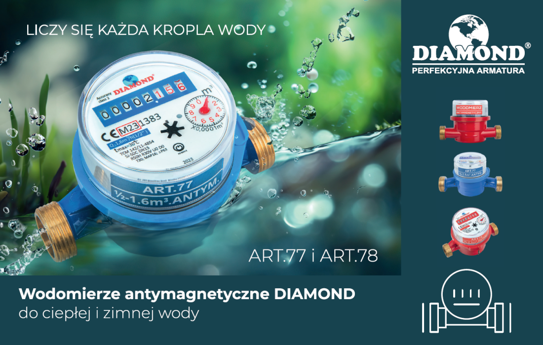 Wodomierze Diamond - liczy się każda kropla wody!