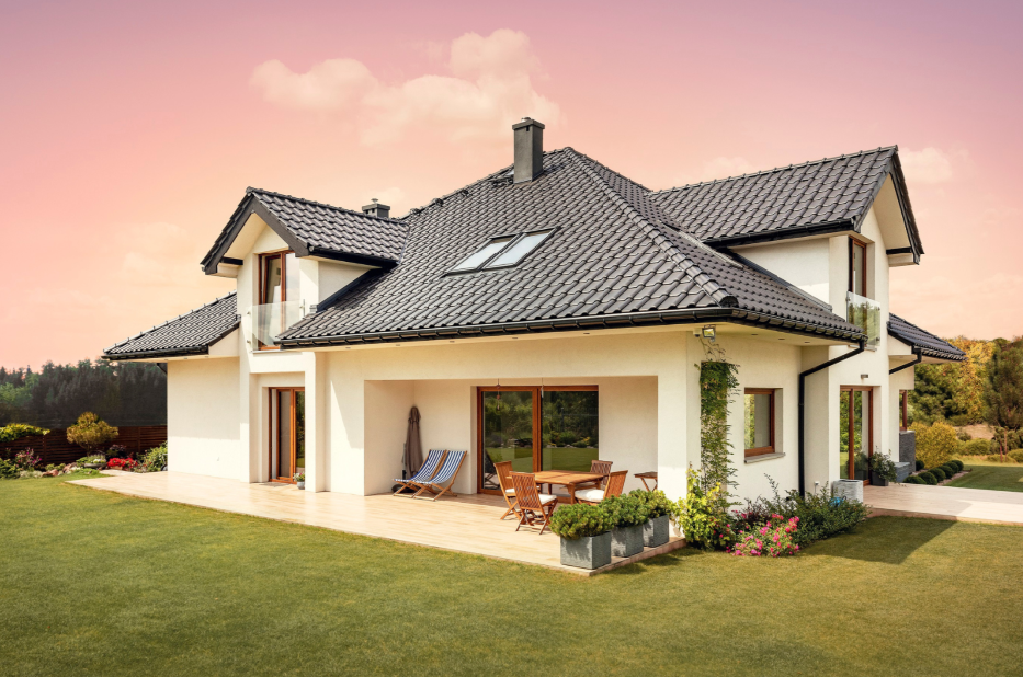 Dachówka ceramiczna Braas Rubin 9V, kolor łupkowy.