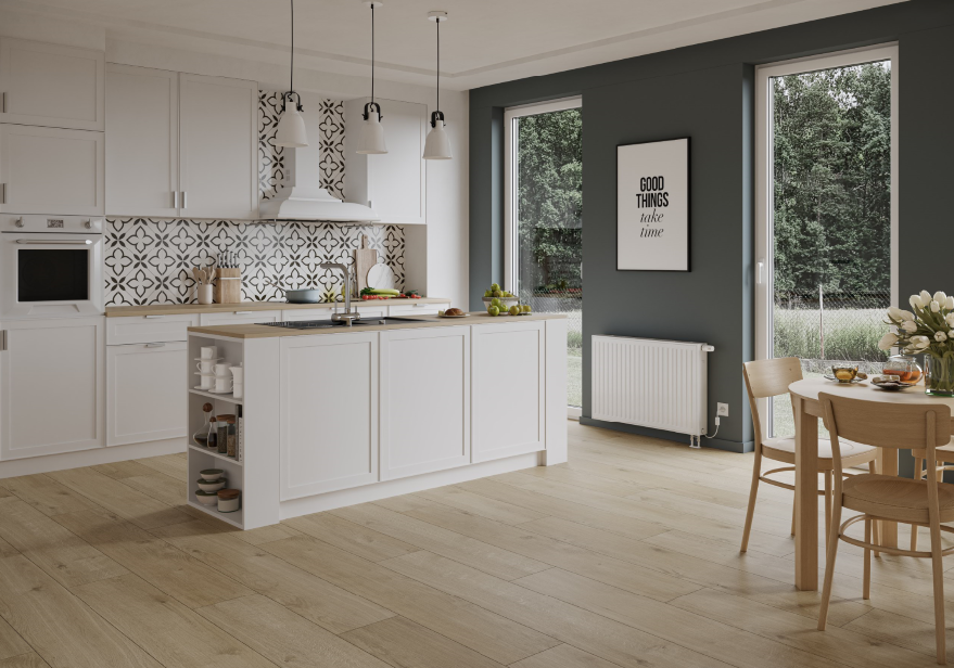 Ulow-E grzejnik niskotemperaturowy do pomp ciepła.