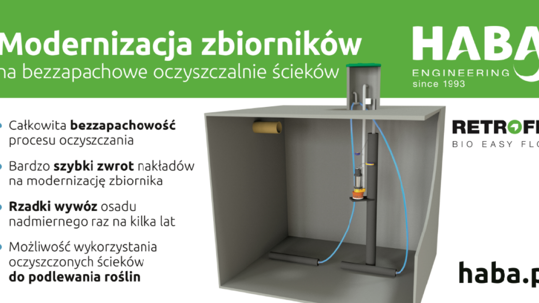 Zestaw do modernizacji szamba HABA RETROFIT czyli darmowe nawadnianie ogrodu zamiast wywożenia szamba