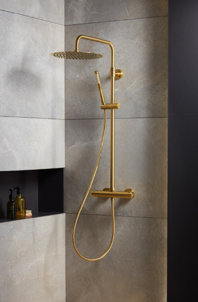 Deszczownia Moza Premium w kolorze szczotkowanego złota