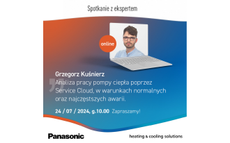 Otwarty webinar Panasonic w temacie analizy pracy pomp ciepła poprzez Service Cloud
