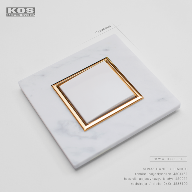 Marmurowa ramka DANTE BIANCO doskonale komponuje się z wnętrzami w stylu art deco