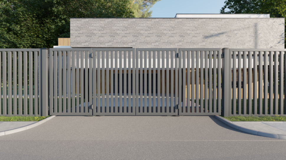 Ogrodzenie Model P64V idealnie pasuje do każdego stylu architektonicznego.