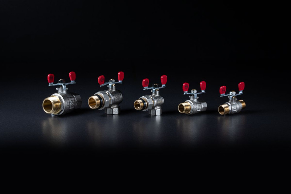 Zawory wodne kulowe z uchwytem motylkowym 