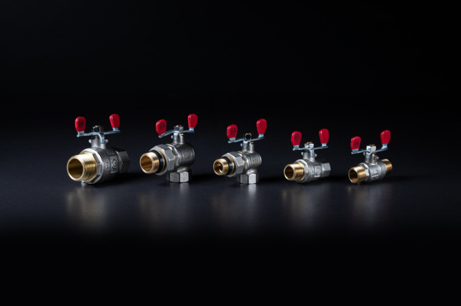 Zawory wodne kulowe z uchwytem motylkowym 