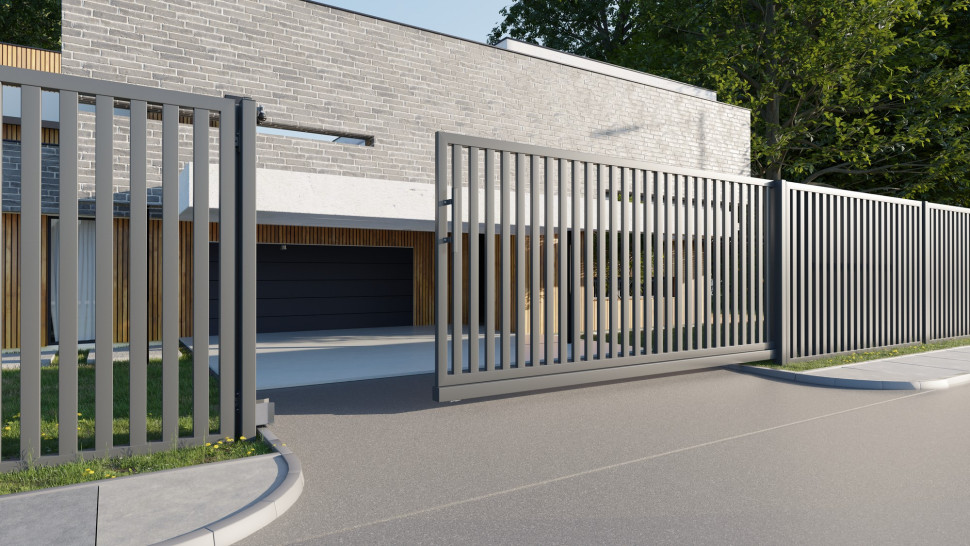 Brama samonośna model P64V firmy Konsport