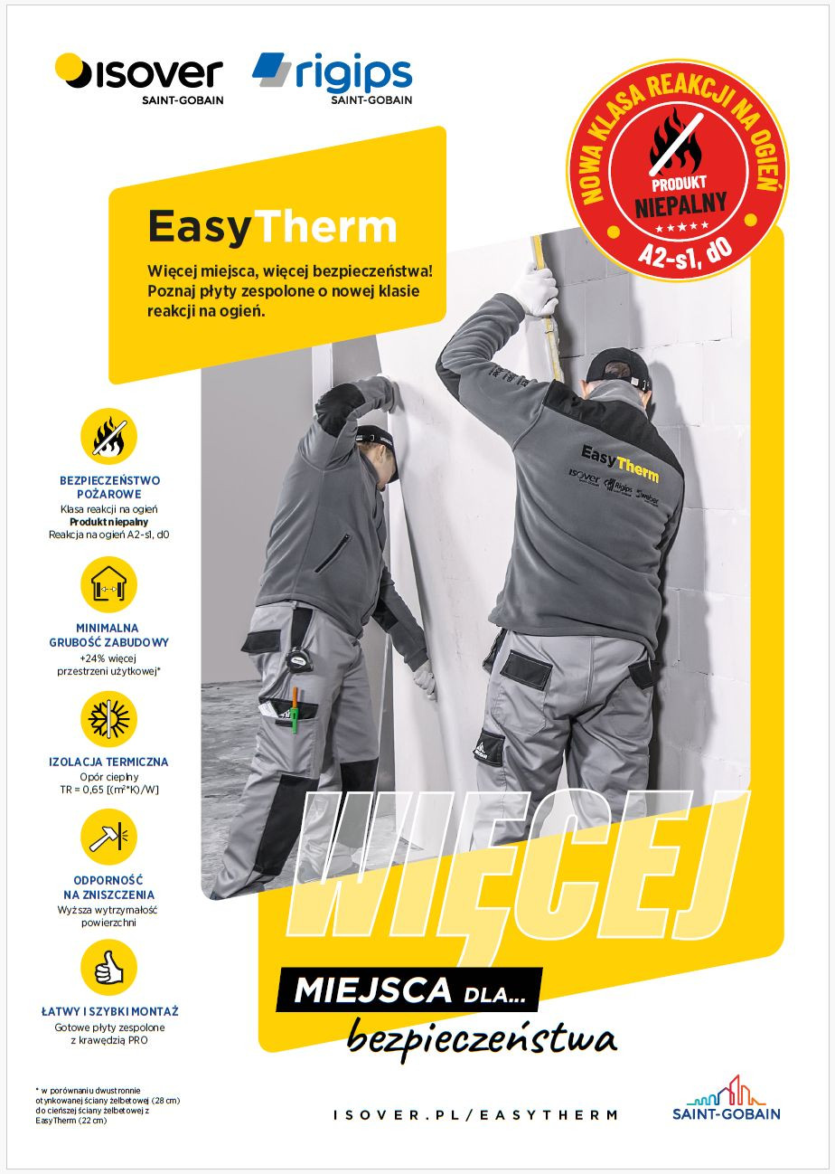 EasyTherm - skuteczna i bezpieczna izolacja ścian wewnętrznych z zachowanie m ochrony ppoż