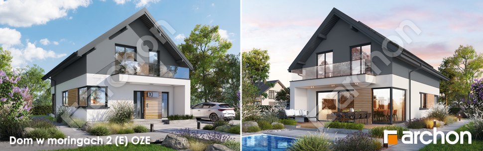 Dom w moringach 2 (E) OZE - wizualizacja