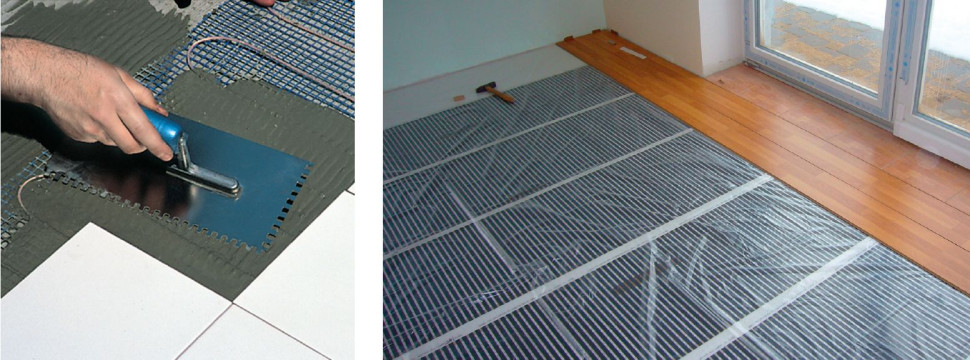 Maty i folie elektrycznego ogrzewania podłogowego umieszczone są tuż pod posadzką