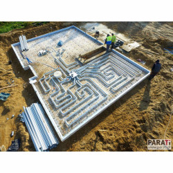 Płyta fundamentowa z systemem ogrzewania powietrznego Parati Legalett™