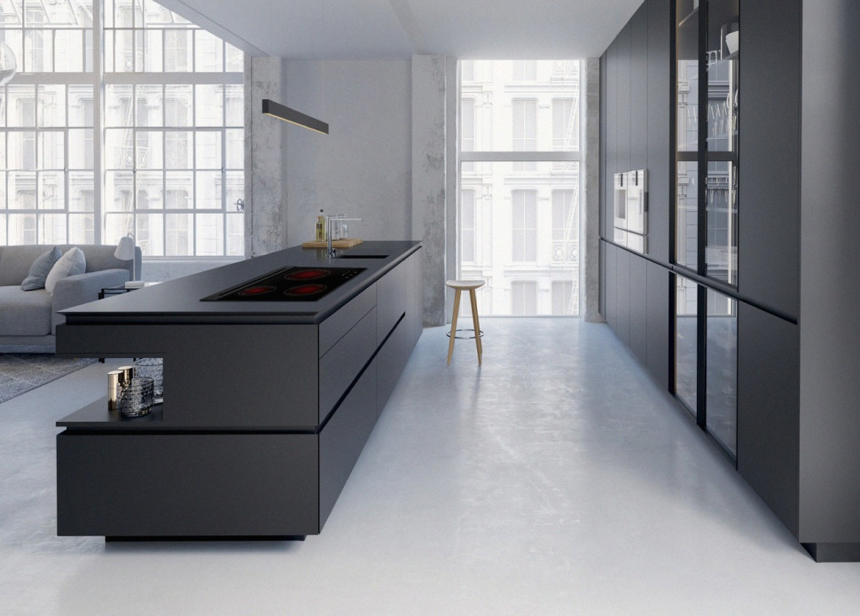 Płyta gazowa DYNACOOK w kuchni zaaranżowanej w stylu high-tech