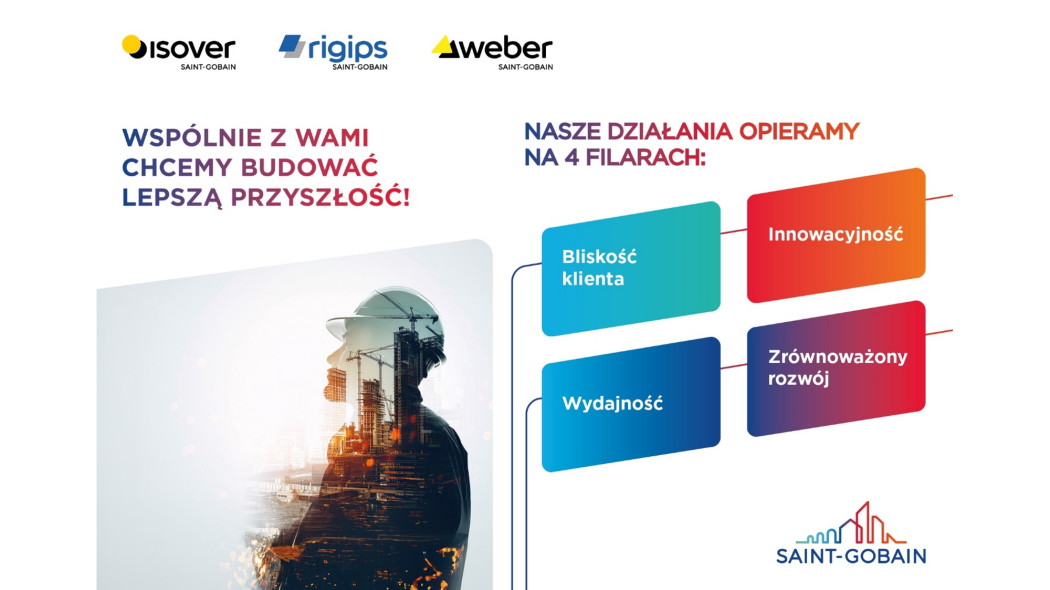 Grupa Saint-Gobain przeprowadziła rebranding marek ISOVER, RIGIPS i WEBER