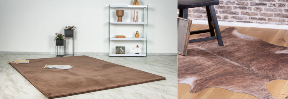 Dywan pluszowy Lalee Hides EMOTION, zdj. Lalee, Dywan skórzany Obsession Toledo, zdj. Obsession