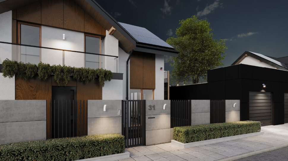 Przy wyborze oświetlenia zewnętrznego zaleca się stosowanie żarówek o niższej mocy, które tworzą przytulną atmosferę.