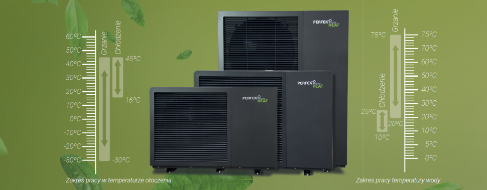 Zestawienie temperatury dla pompy ciepła PHA-50 Perfekt System HEAT