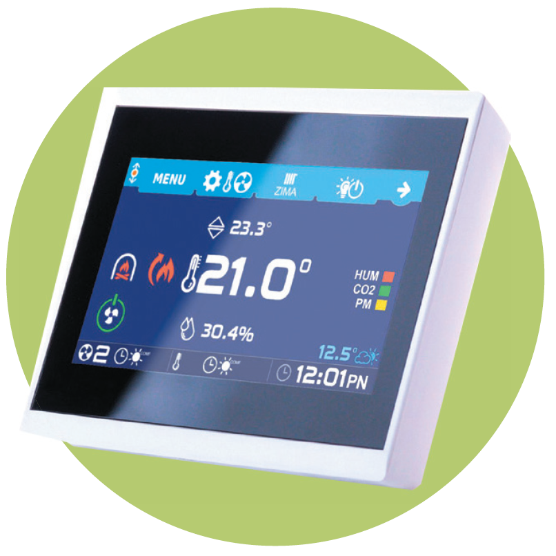 Termostat pokojowy PHA-NANO Color 2
współpracujący z pompą ciepła PHA-50