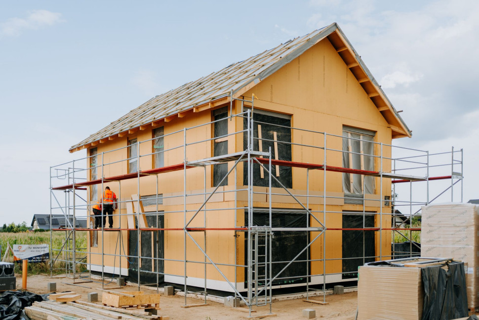 Dom w konstrukcji szkieletu drewnianego STEICO 