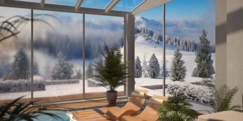 Szyby EGLAS zastosowane na przeszklonych dachach ułatwiają usuwanie śniegu zimą.